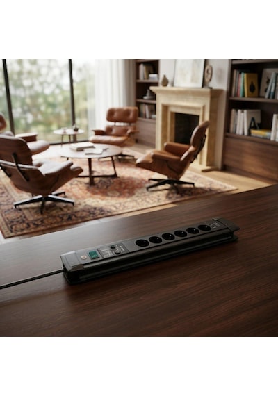 Brennenstuhl Premium-line 6 Lı 30.000 Amper Aşırı Gerilim Korumalı Priz 3 M Kablo & 2 Usb