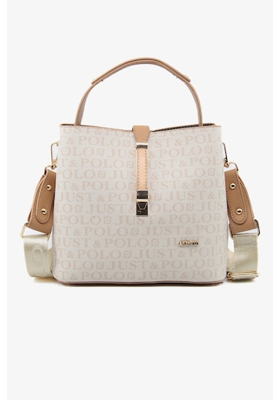 Just Polo Kadın Orta Boy Su Geçirmez Günlük Şık El Ve Omuz Çantası Ebat 23 X 18 Cm Shoulder Bag Krem - Camel 85834260