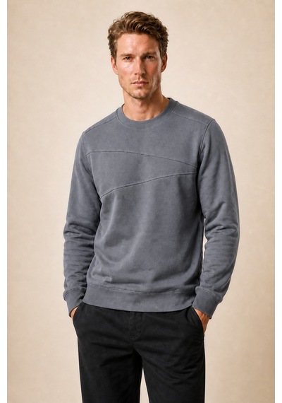 Redline Lines Regular Fit Kışlık Sweatshirt Füme