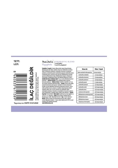 TheLifeCo Happybiota Probiyotik 30 Kapsül -