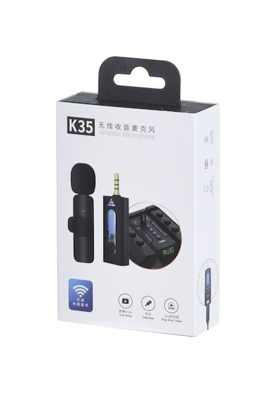 K35 Wireless Microphone Kablosuz Yaka Mikrofonu 360 Çok Yönlü Gürültü Azaltma Type-c Android Akıllı Telefon İle Uyumlu Youtube İçin Tablet Facebook Canlı Akış Video Kaydı Vlog Röportaj Uyumlu