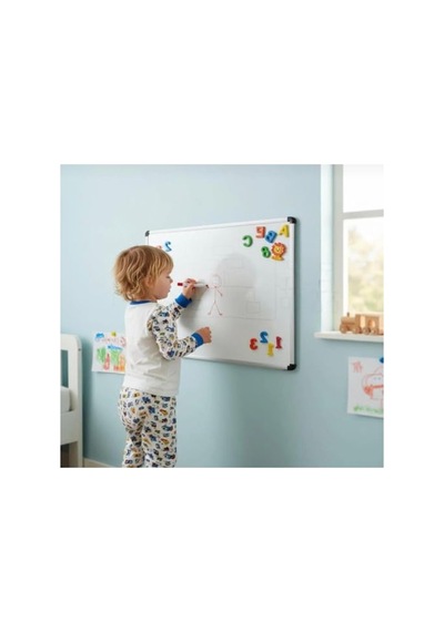 Manyetik Alüminyum Çerçeve Yazı Tahtası - 40x55 Cm Boyutunda 124-Pembe