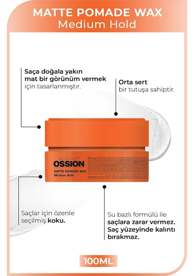 Morfose Ossion Matte Pomade Wax Medium Hold 100 ML