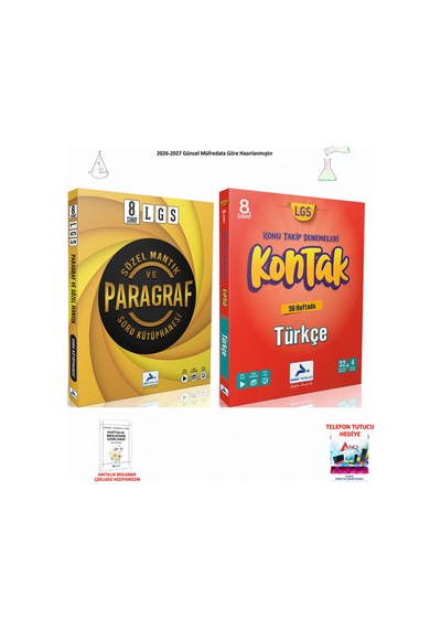 Paraf 8. Sınıf Lgs Sözel Mantık + Kontakt Türkçe 2 Kitap Seti