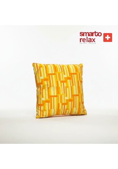 Smarto Relax Içi Dolgulu Kırlent 45x45 Cm Kare Salon & Berjer Kırlenti Sarı - Turuncu