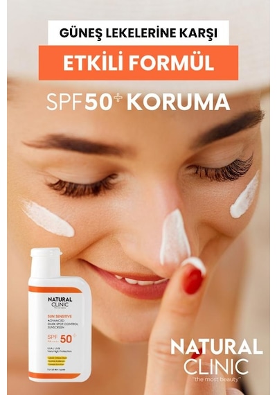 Natural Clinic SPF50+ Leke Karşıtı Yüksek Koruma Nemlendirici Güneş Kremi 200 ML