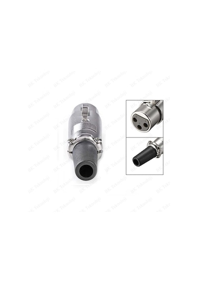 Xlr 3-Pin Dişi Lehim Tipi Metal Enstrüman Konnektörü