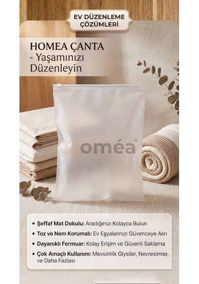 10 Lu Fermuarlı Organizer Çanta Seti 30x30 Cm Çok Amaçlı Makyaj, Seyahat Ve Düzenleme Çantası Şeffaf