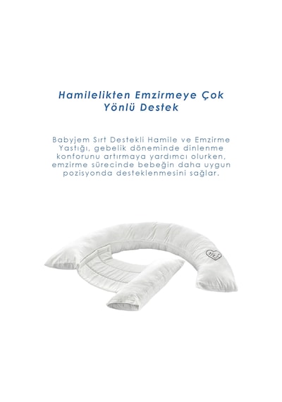 Babyjem Sırt Destekli Hamile Ve Emzirme Yastığı Ekru