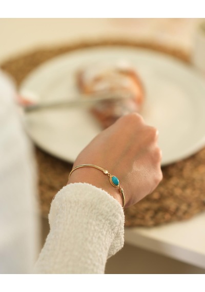Debora Jewelry 14 Ayar Altın Firuze Taşlı Bileklik