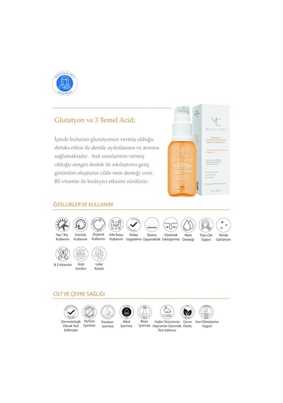 Tr Aydınlatıcı Leke Karşıtı Besleyici C Vitamini Serum