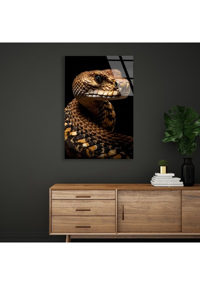 Çıngıraklı Yılan - Cam Tablo - Deg0914 60 X 90 Cm