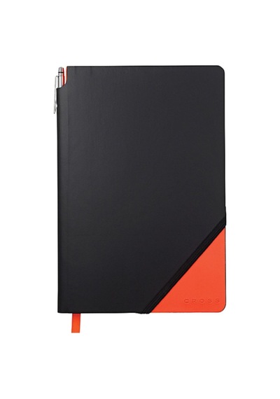 Jotzone Siyah-turuncu Large Çizgili Defter & Tükenmez Kalem Set Çok Renkli