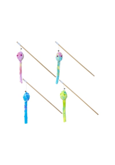 Gldısptm 520-550548 Eastland Ahşap Saplı Peluş Fareli Kedi Oltası 40 Cm
