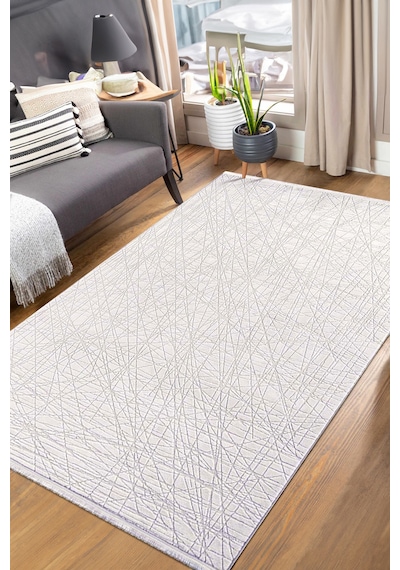 Enti Akik 8615 Krem Halı Kilim Salon Mutfak Kesme Yolluk Dokuma Krem