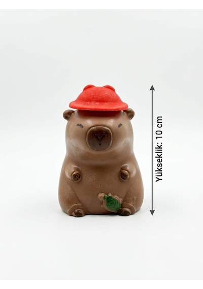 Büyük Küçük Mini 2'li 10 Cm Ve 6 Cm Kapibara Dekoratif Oyuncak Hayvan Figür Seti Hayvan Figürü