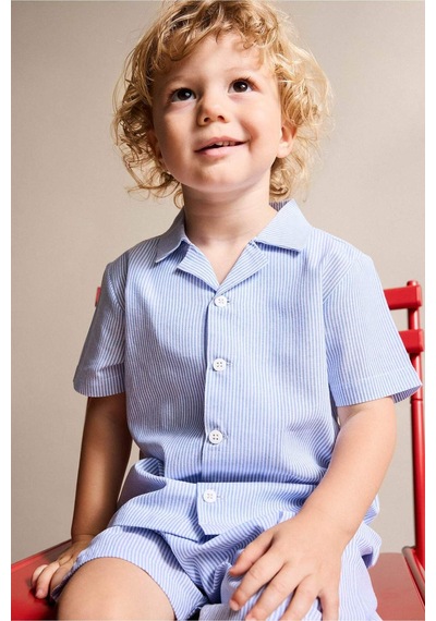 Defacto Poplin 2li Dokuma Pijama Erkek Bebek H4446a526smnv94 Lacivert-nv94