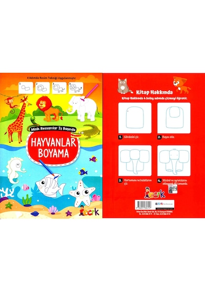 Minik Ressamlar İş Başında Resim Ve Çizgi Öğretici Hayvanlar Boya