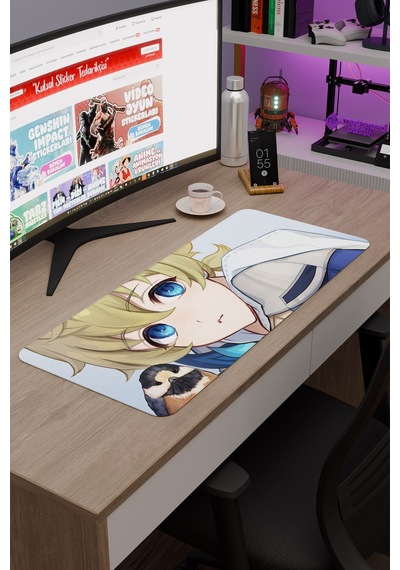 Mika Genshin Impact Anime Oyuncu V4 - 70x30 Xl Gaming Mouse Pad Fare Altlığı