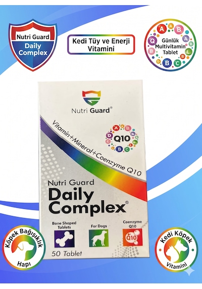 Nutri Guard Daily Complex 50 Tablet Bağışıklık, Tüy Ve Enerji Destekleyici Günlük Vitamin