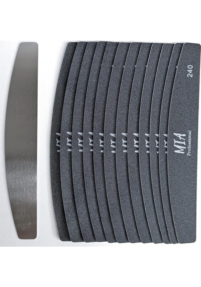 Mia Professional Kıvrımlı Çelik Taban + 6 Lı Yedek Törpü Grit 240