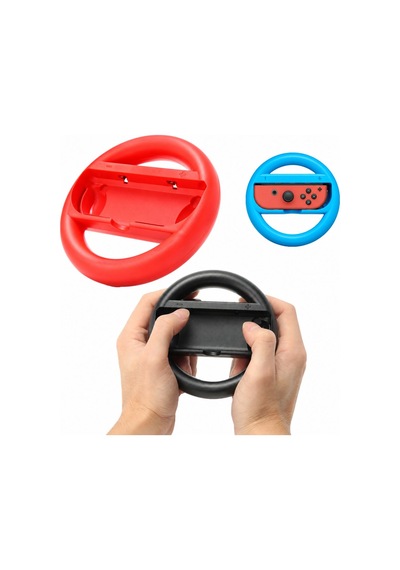 Switch Joycon Direksiyon Seti Mario Kart Yarış Aksesuarı Ns Joy-con Grip Renkli 2 Adet