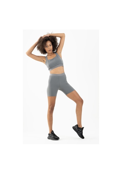 Maraton Active Slimfit Kadın Şort Fitness Açık Antrasit Şort 22283-açık Antrasit