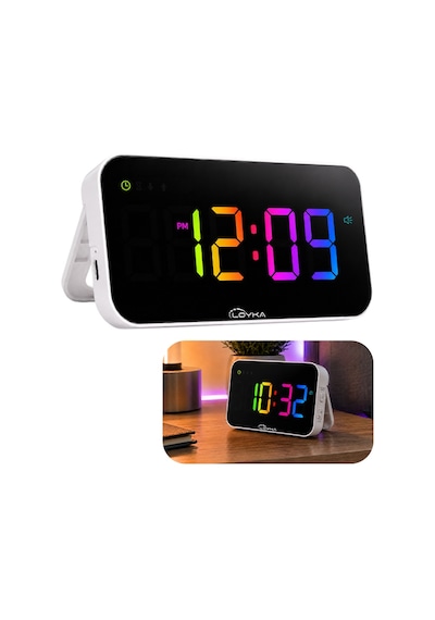 Loyka Neo Rgb Renkli Led Dijital Saat Şarjlı