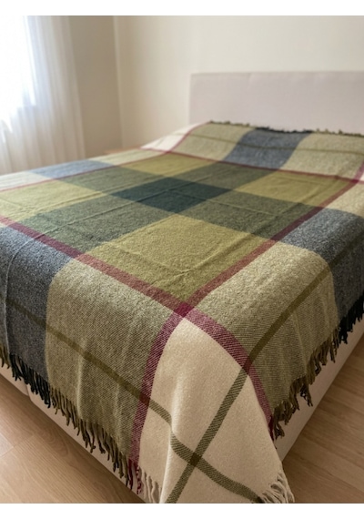 Gençev Home &Selin& %100 Saf Yün Scotch Battaniye Battal Boy (296318634)