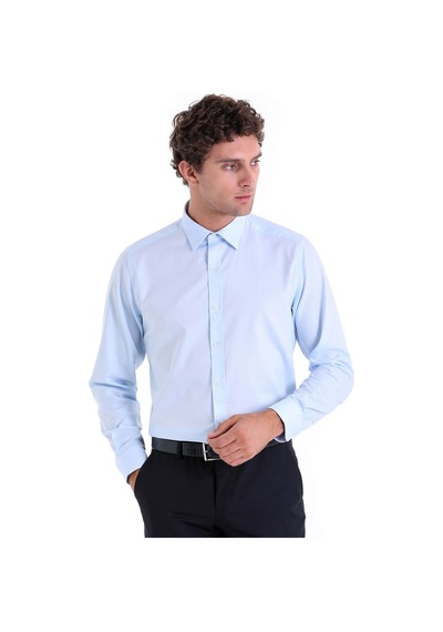 Hatemoğlu A. Mavi D. Comfort Fit Desenli 100% Pamuk Slim Yaka Uzun Kollu Ca Mavi Hatemoğlu A. Mavi D. Comfort Fit Desenli 100% Pamuk Slim Yaka Uzun Kollu Ca Mavi