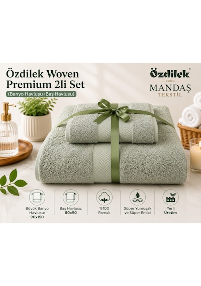 Özdilek -woven Yeşil- Kişisel Havlu Seti Süper Yumuşak