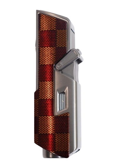Cohiba Tek Torch Pürmüz Delici İğneli Desenli Gunmetal Metal Puro Çakmak - Tr9596