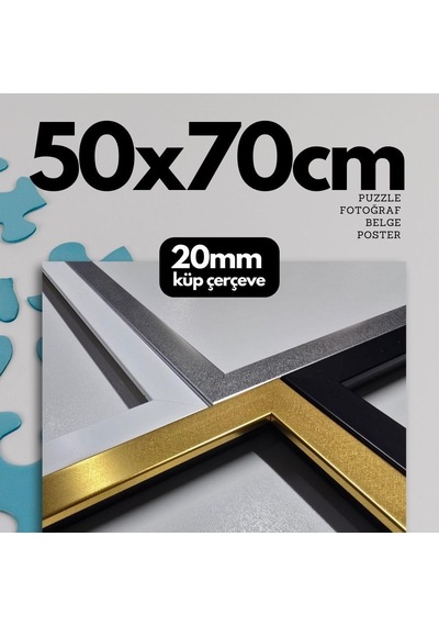 Ayrex Atlas Sanat Galerisi 20mm Çerçeve, Poliresin, Mat Pvc Kaplamalı, Fotoğraf Puzzle Belge Çerçevesi, Beyaz, 33x 01430755