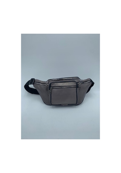 Nahitatyana Unisex Gri Çok Cepli Hakiki Deri Freebag Bel Çantası Gri - 121763658 Gri
