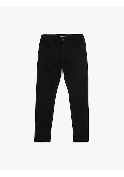 Koton Pamuklu Normal Bel Slim Fit Jean Pantolon - Brad Jean Siyah 6wam40023nd Siyah