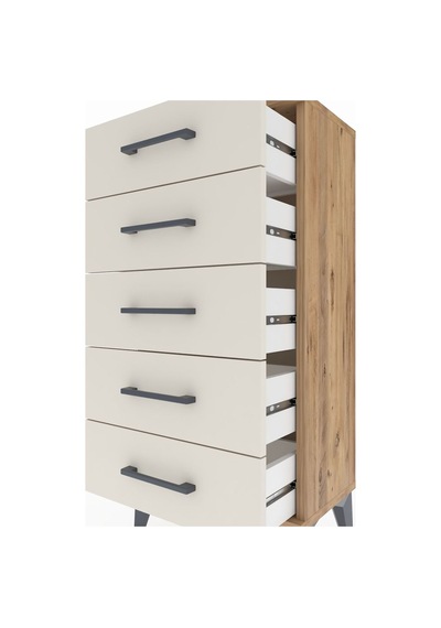 Arges Komodin 5 Çekmeceli 44x30x96 Çam-aytaşı Çam