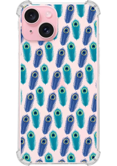 Printify Apple Uyumlu iPhone 15 Plus Devil Eye 4 Baskılı Şeffaf Köşe Korumalı Antişok Kılıf 0166d
