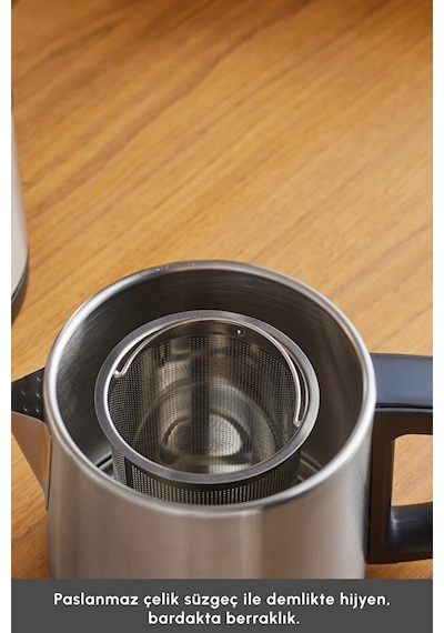 Karaca Teabig Xl 2 İn 1 Çelik Çay Makinesi Ve Su Isıtıcı