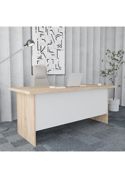 Plus 4'lü Ofis Takımı  Model 7 Meşe Beyaz