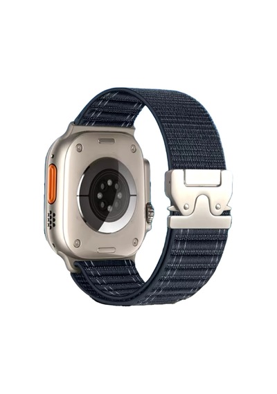Piili Apple Watch Uyumlu 42 - 44 - 45 - 46 - 49 Mm Rugged Kayış Lacivert Apple Watch Uyumlu Kayışı Lacivert