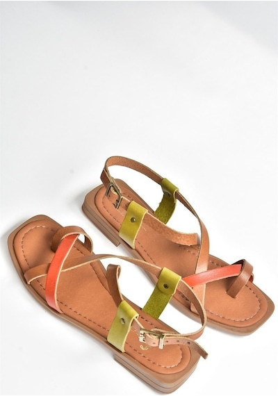 Fox Shoes Multi Hakiki Deri Parmak Arası Kadın Sandalet M29184120