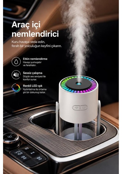 Hava Nemlendiricisi Buhar Makinesi Işıklı Yıldız Projektör Humidifier Cl28 Beyaz