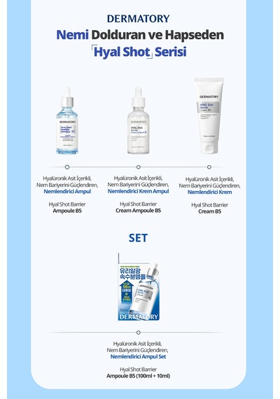 Hyalüronik Asitli Nem Bariyerini Güçlendiren Nemlendirici Krem Dermatory Hyal Shot Barrier Cream B5
