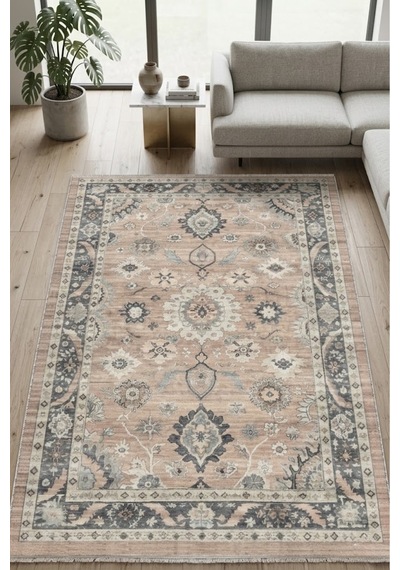 Dekoratif Halı Kaymaz Taban Leke Tutmaz Yıkanabilir Kilim Özel Ölçü Salon Halısı 3026