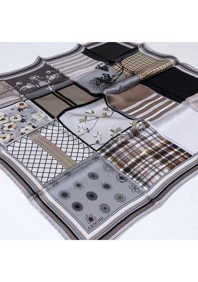 Armine İpek Eşarp Nostalji - 8303-34 Twill - 8128-21