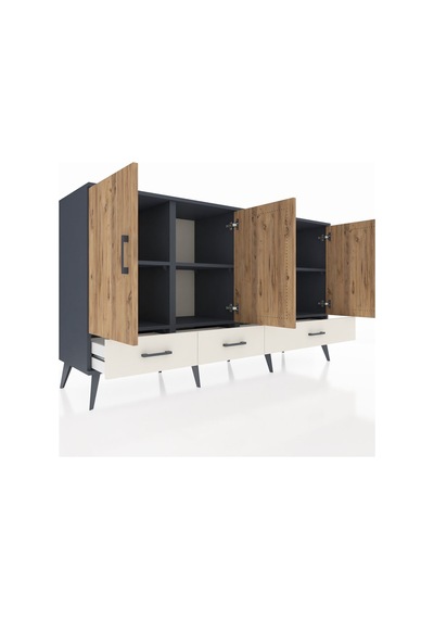Kronos Konsol 6 Raflı 3 Çekmeceli 4 Kapaklı 176x59x99 Antrasit-ça Antrasit-çam/aytaşı Kronos Konsol 6 Raflı 3 Çekmeceli 4 Kapaklı 176x59x99 Antrasit-ça Antrasit-çam/aytaşı