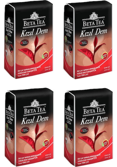 Beta Kızıl Dem Türk Çayı 1000 Gr X 4 Adet