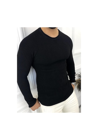 Elku Moda Elkumoda Kazak Slim Fit Triko Dar Kesim Kazak-2308