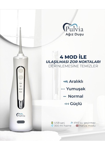 P600 Ağız Duşu Diş Duşu 4 Modlu & 5 Başlıklı Water Flosser