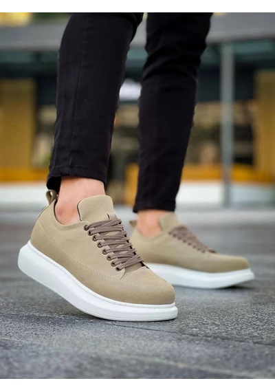 Mevese Lexa Süet Deri Erkek Günlük Sneaker Ayakkabı - Krem